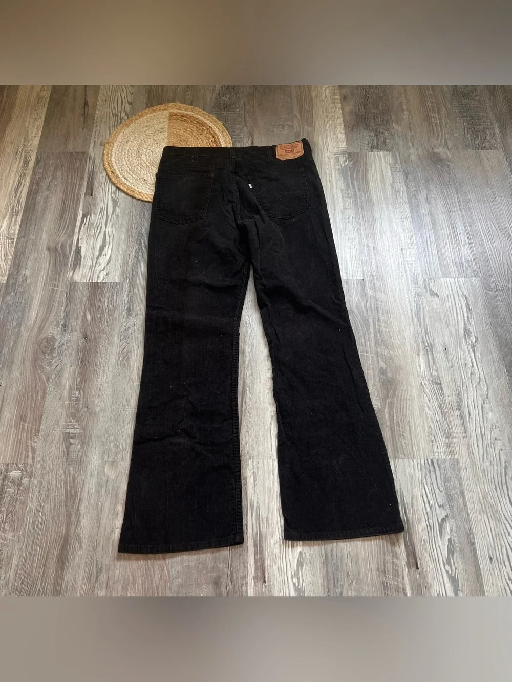 LEVI'S Vtg Sta-prest White Tab Black Corduroy Mens Pants